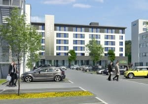 Zukünftiges Courtyard by Marriott am Standort Oberpfaffenhofen        Foto: ASTO  