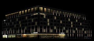 Fassade bei Nacht Amano Group