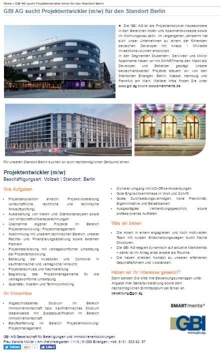 Muster Stellenanzeige