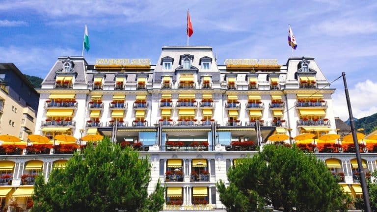 Außenansicht des Grand Hôtel Suisse Majestic.