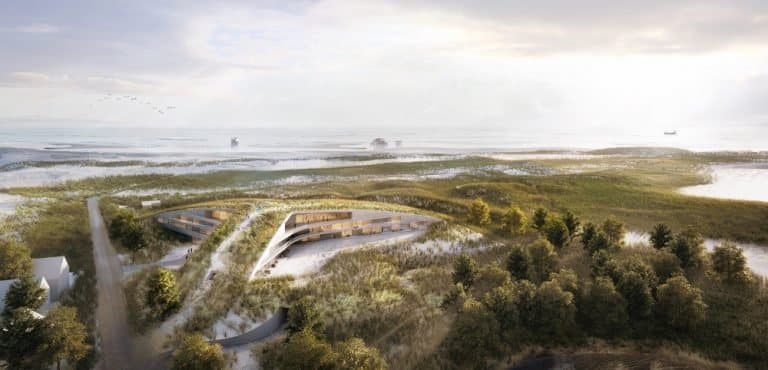 Rendering des „De Dün“ am Strand von St. Peter-Ording