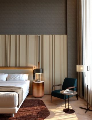 Rendering eines Zimmers im NH Collection Amsterdam Flower Market. Bild: NH Hotel Group