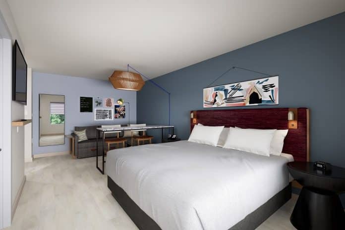 Rendering eines Hotelzimmers der neuen Marke. Bild: IHG