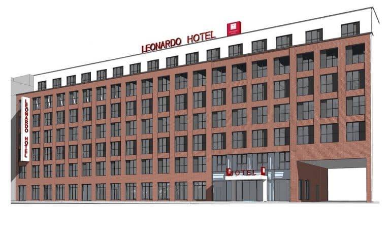 Rendering Leonardo Hotel Hamburg-Altona. Bild: HWS Immobilien GmbH