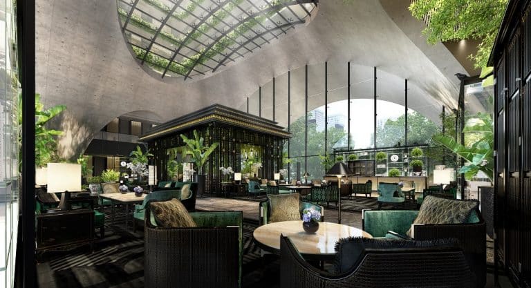 Die Lobby im Sindhorn Kempinski Hotel Bangkok. Bild: Kempinski Hotels