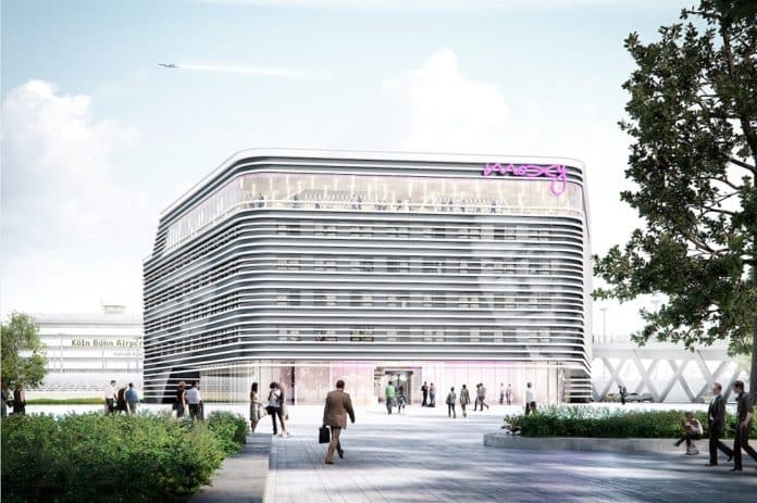 Visualisierung Moxy Köln Bonn Airport. Bild: Art-Invest Real Estate