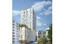 Rendering des Stuttgarter Hotelturms. Bild: RKW Architektur+