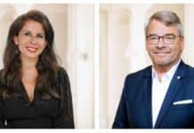 Marie-Noële Schwartzmann und Claus-Dieter Jandel. Bild: Steigenberger Hotels AG