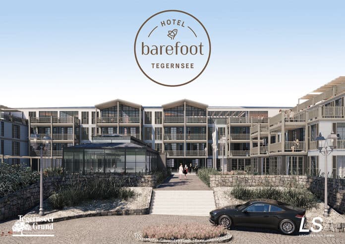 Rendering des Barefoot Hotels am Tegernsee. Bild: LSA Architekten