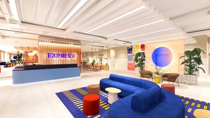 Die Rezeption „Generation 5“-Raumkonzepts von Holiday Inn Express. Bild: IHG Hotels & Resorts