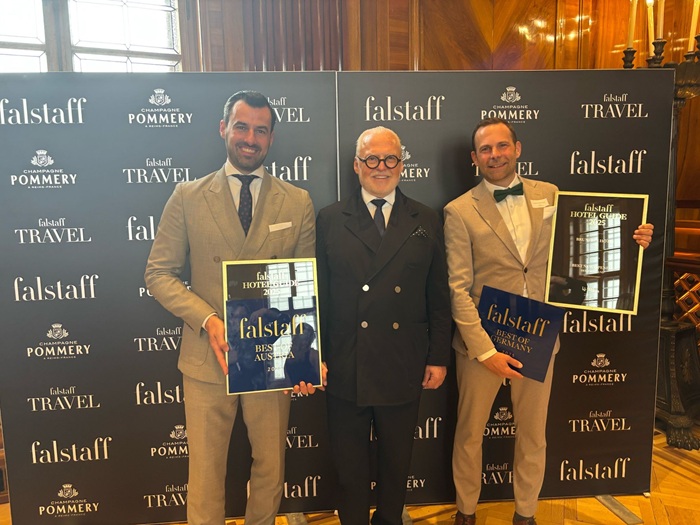 Preisverleihung des Titels Best New Opening bei den Falstaff Hotel Guide Awards 2025 in Wien