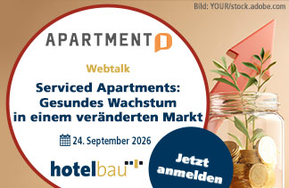Webtalk „Serviced Apartments: Gesundes Wachstum in einem veränderten Markt“ am 24. September 2026, online via Teams